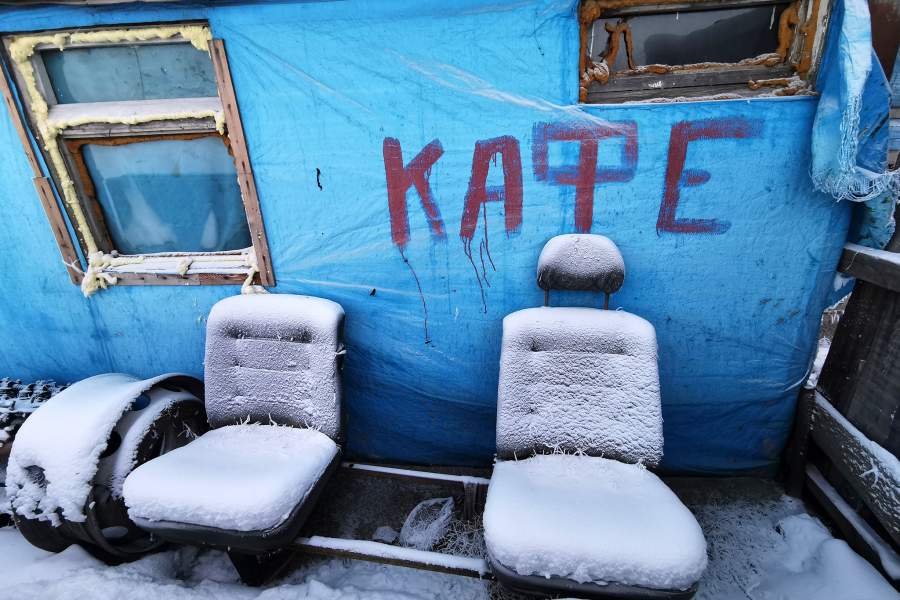 Зимняя якутская дорога