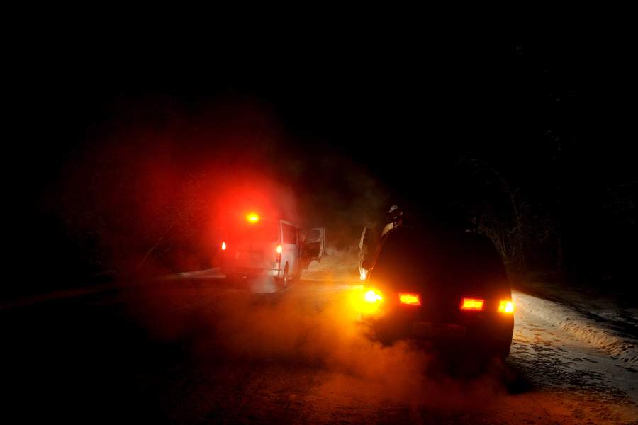 Зимняя якутская дорога