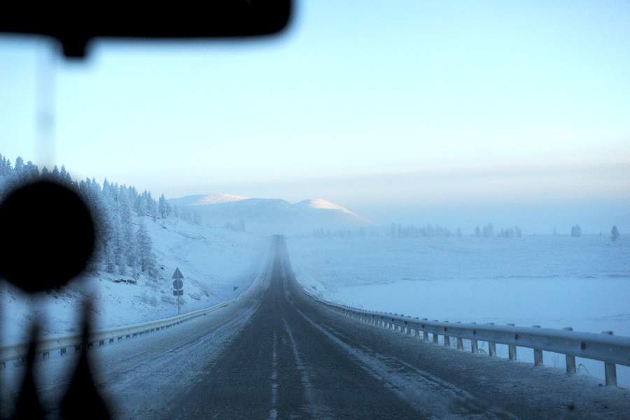 Зимняя якутская дорога