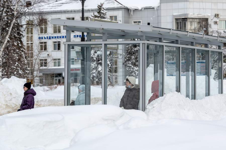 Снежный циклон на Сахалине