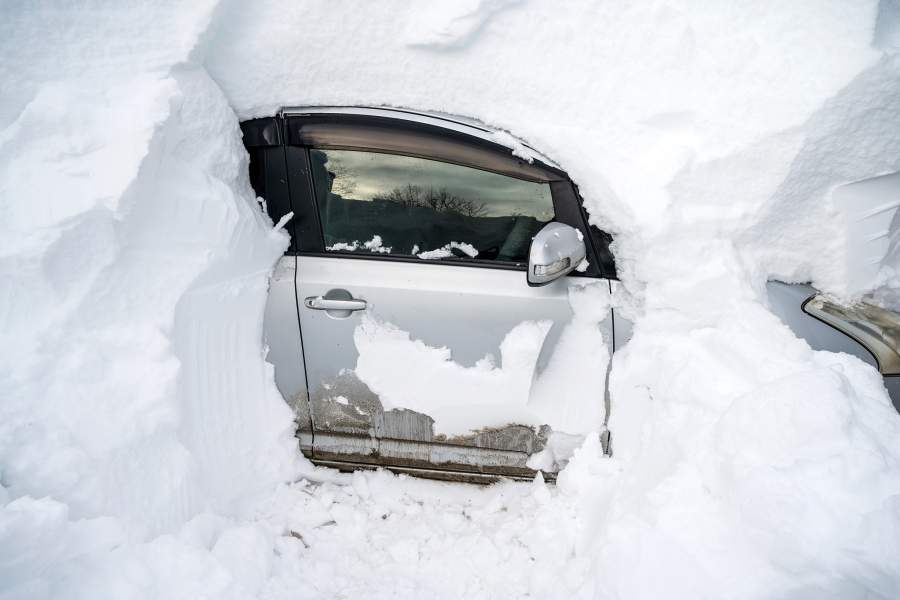 Снежный циклон на Сахалине