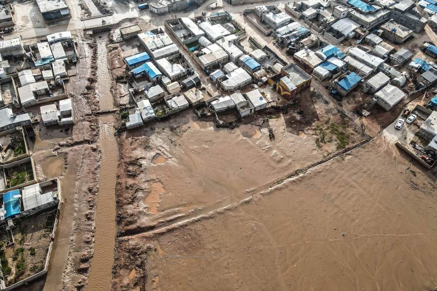 Идлиб в грязи после проливных дождей