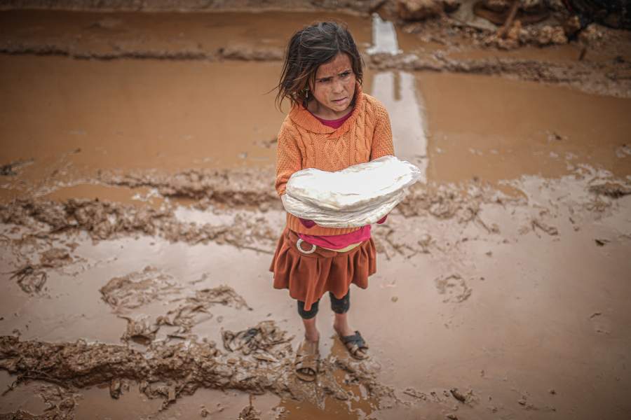 Идлиб в грязи после проливных дождей