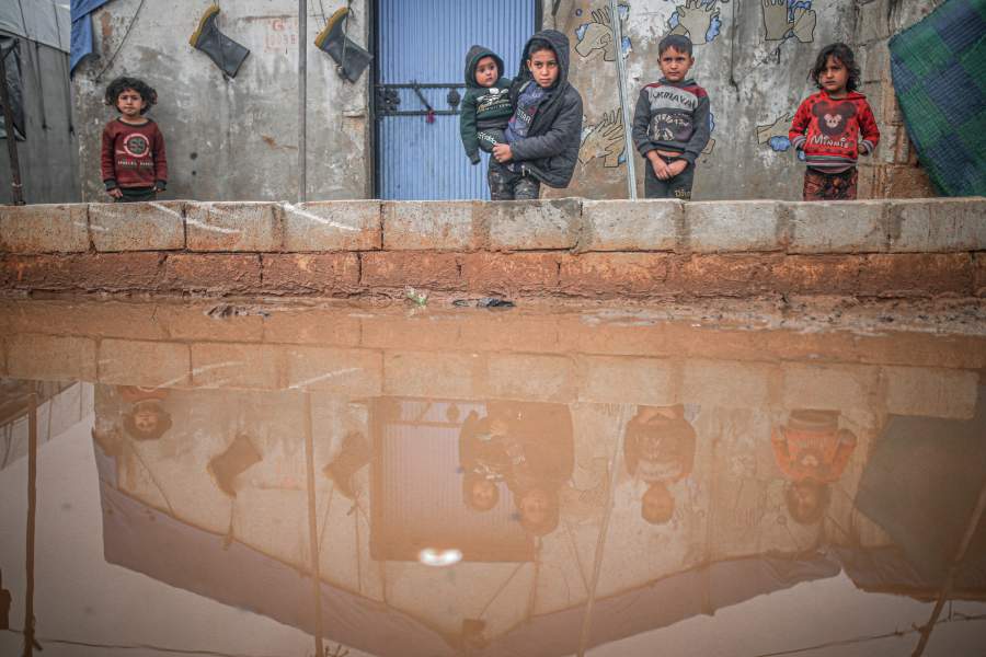 Идлиб в грязи после проливных дождей