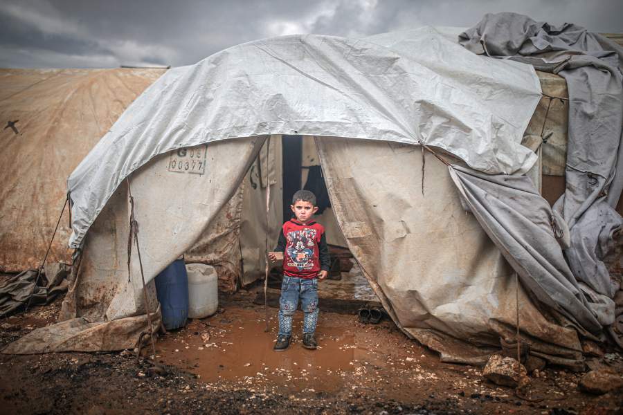 Идлиб в грязи после проливных дождей