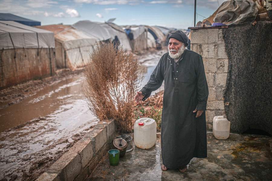 Идлиб в грязи после проливных дождей