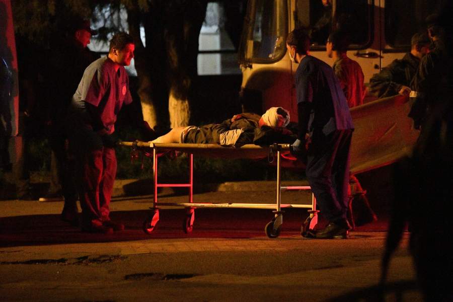 Вывоз раненых украинских военных с «Азовстали»  