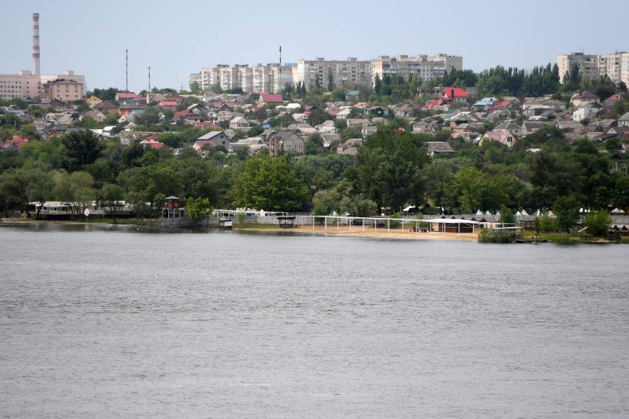 Вид на реку Днепр и Херсон.
