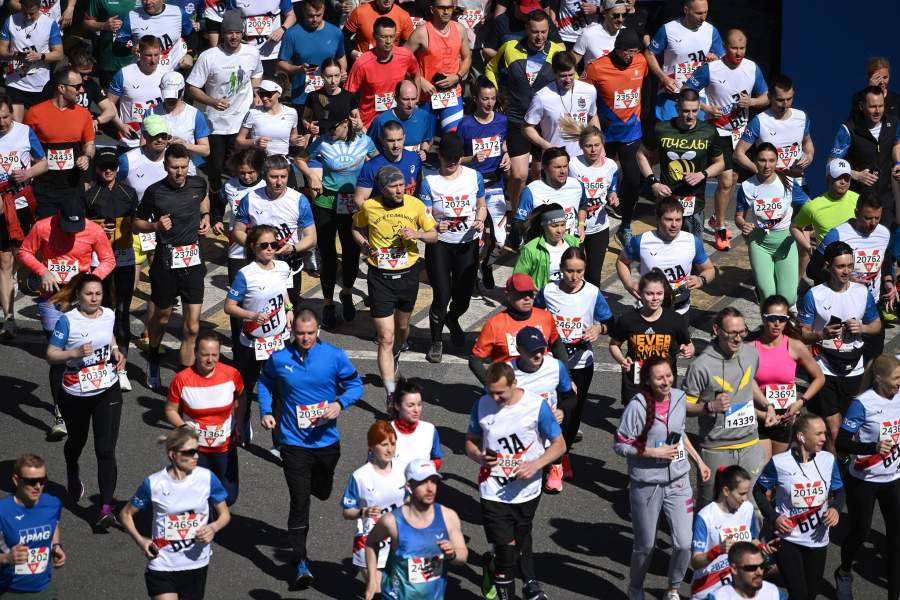 Участники забега в Москве