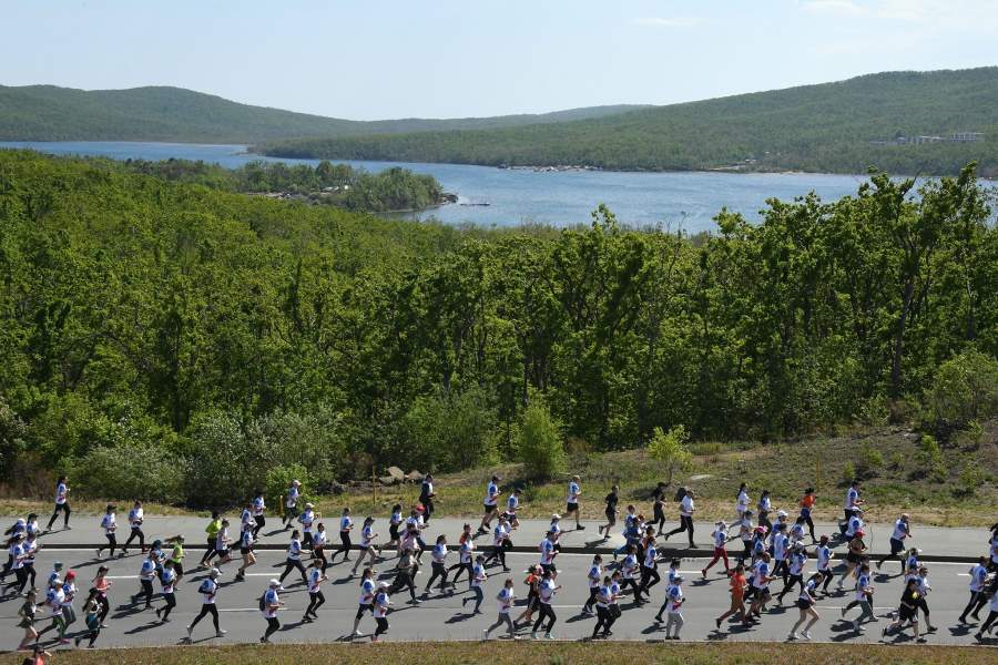 Во время забега во Владивостоке