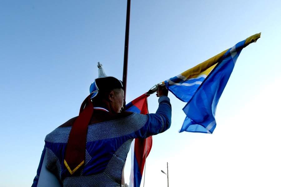 Традиционная тувинская борьба Хуреш