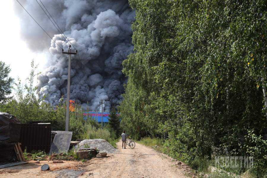 Пожар на складе Ozon