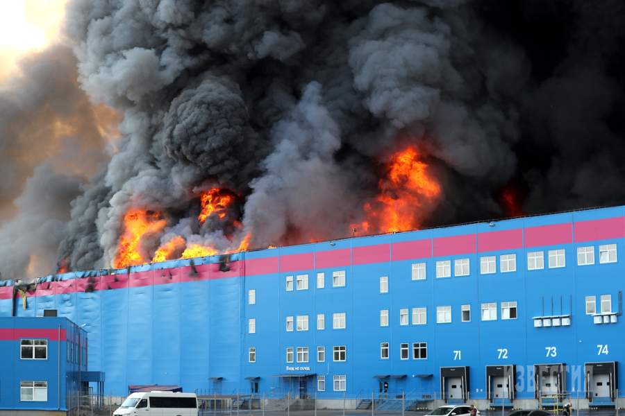 Пожар на складе Ozon