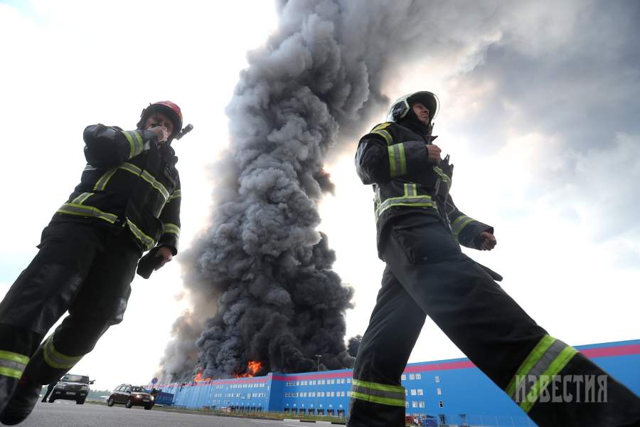 Пожар на складе Ozon