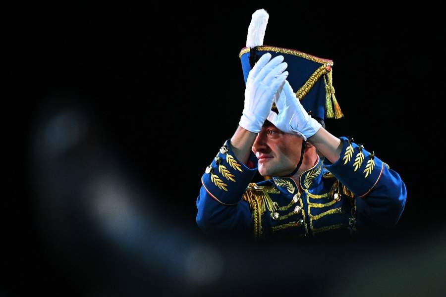 Выступление военнослужащих роты почетного караула Вооруженных сил Белоруссии 