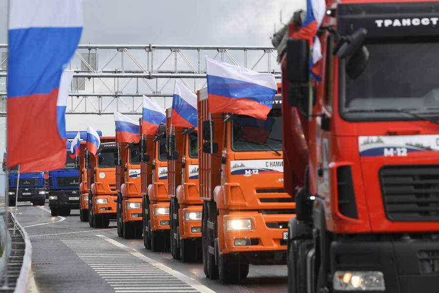 Открытие движения по первому участку новой скоростной трассы Москва — Казань