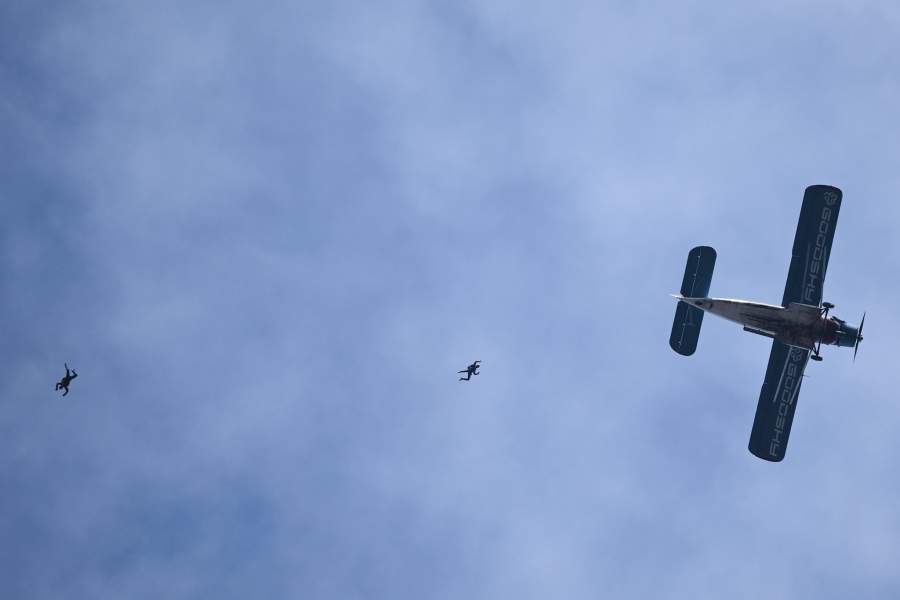 Соревнования по парашютному спорту в Гудермесе