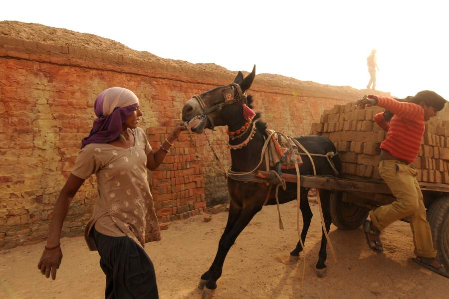 Индийский кирпичный завод в пустыне Тар