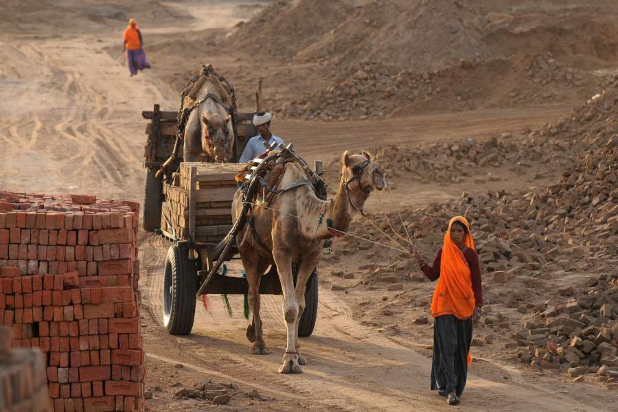 Индийский кирпичный завод в пустыне Тар