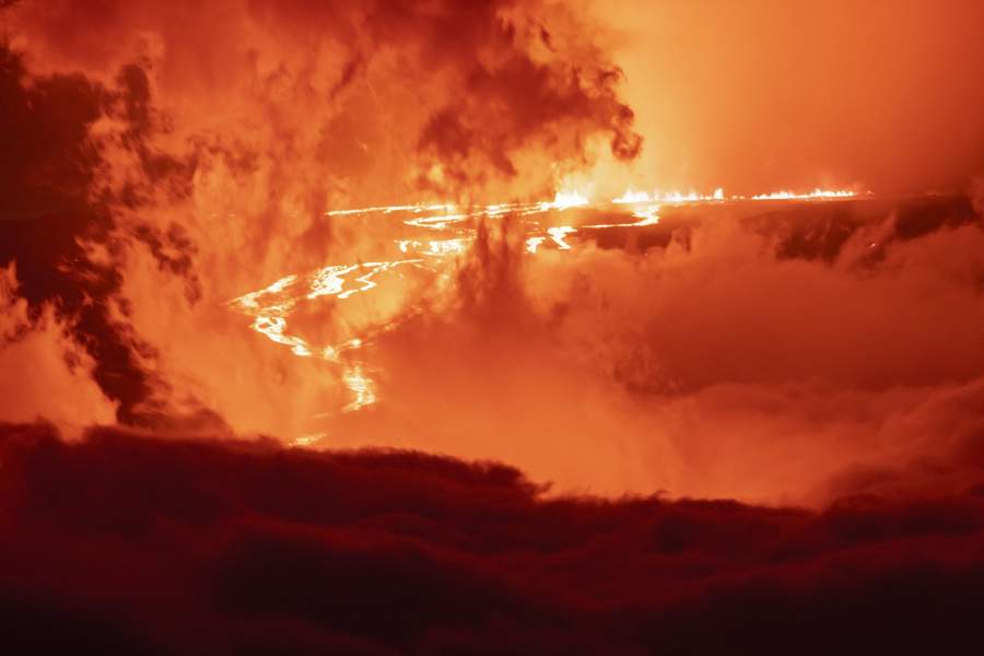 Извержение вулкана Мауна-Лоа на Гавайях