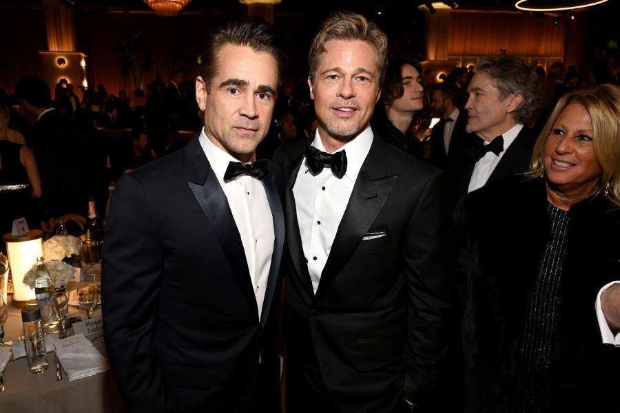 Colin Farrell and Brad Pitt celebrate the 80th Annual Golden Globe Awards with Moët And Chandon at The Beverly Hilton