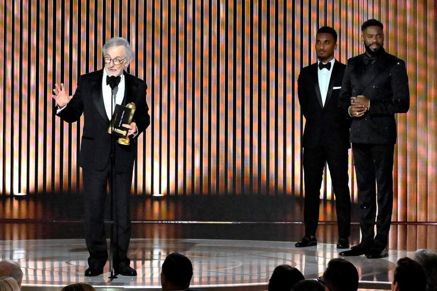 Best Director, Steven Spielberg, The Fabelmans onstage at the 80th Annual Golden Globe Awards® at the Beverly Hilton in Beverly Hills
