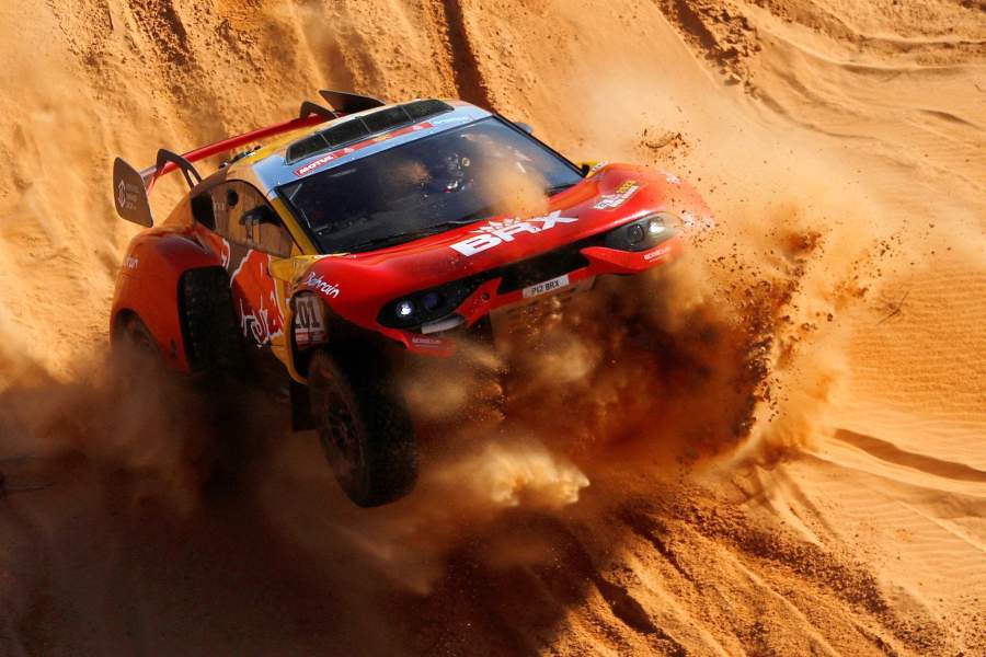 Rallying - Dakar Rally - Stage 5 - Ha'il to Ha'il - Saudi Arabia - January 5, 2023 Bahrain Raid Xtreme's Sebastien Loeb and co-driver Fabian Lurquin in action during stage 5