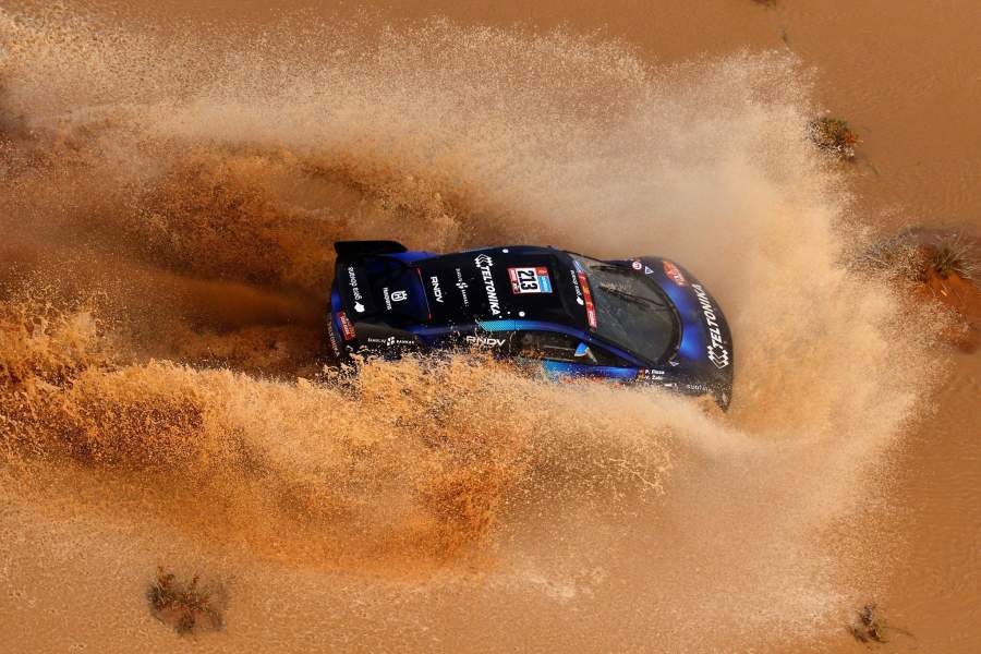 January 10, 2023 Teltonika Racing's Vaidotas Zala and co-driver Paulo Fiuza in action during stage 9