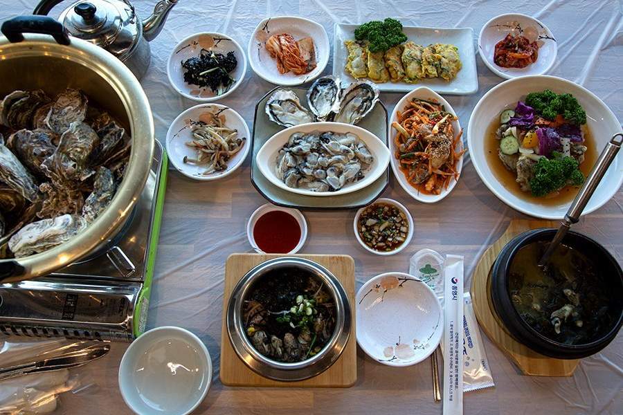 Устричная ферма в Южной Корее