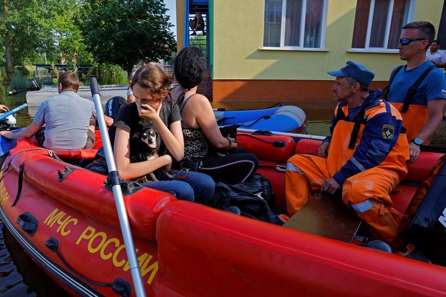 Эвакуация людей из Херсонской области