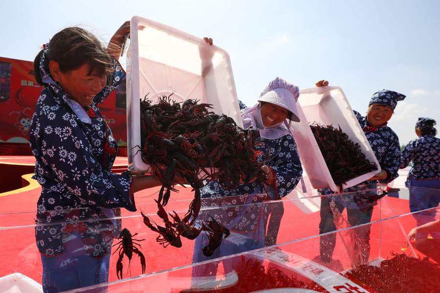 Как проходит фестиваль раков в Китае
