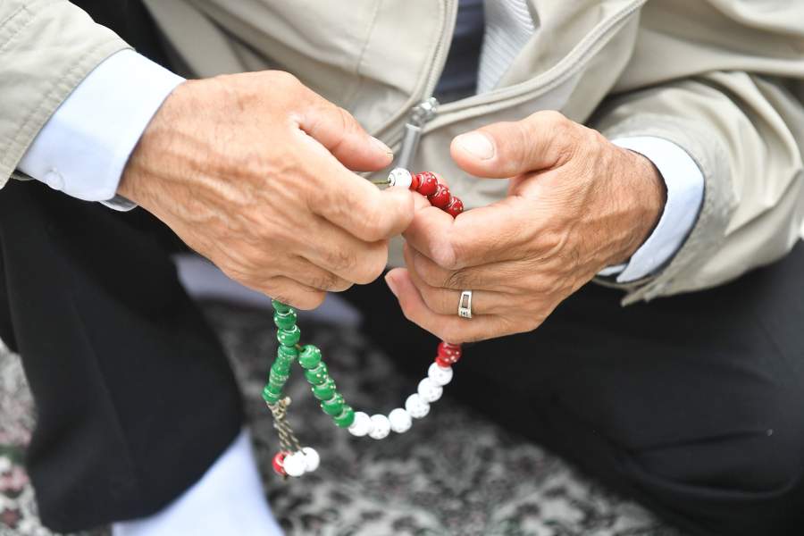 Празднование Курбан-байрама в Московской соборной мечети