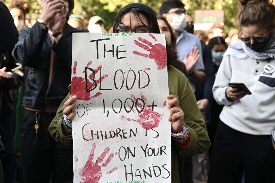 В Нью-Йорке прошла акция протеста против нападения Израиля на больницу в Газе