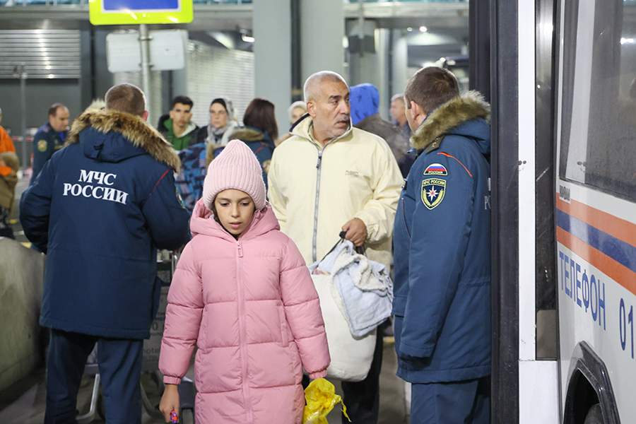 Прибытие эвакуированных граждан РФ из сектора Газа в Москву