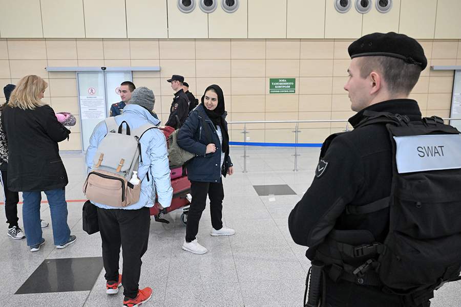 Прибытие эвакуированных граждан РФ из сектора Газа в Москву