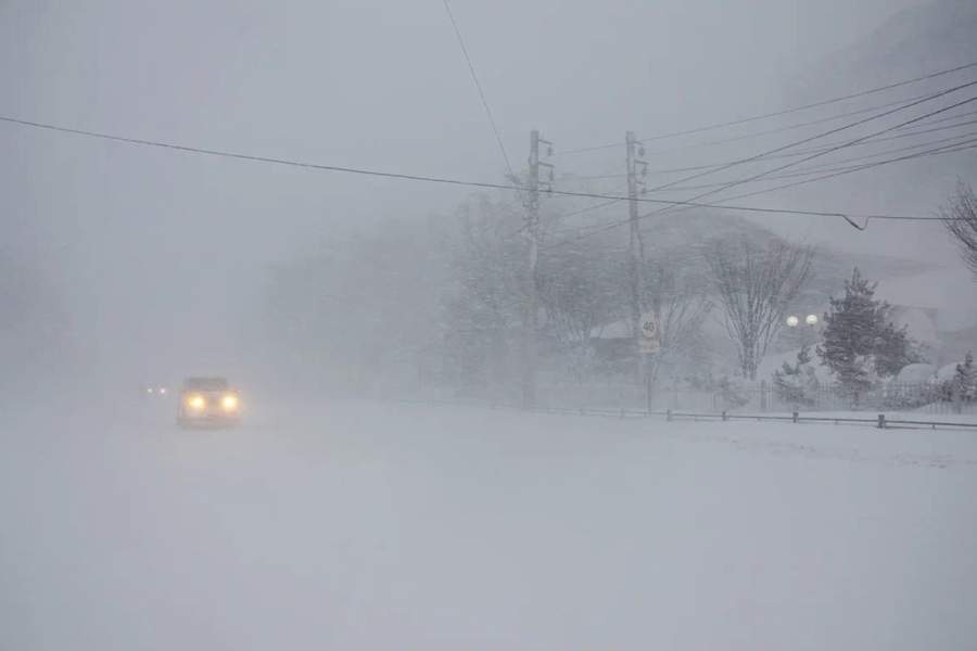 Метель в Южно-Сахалинске