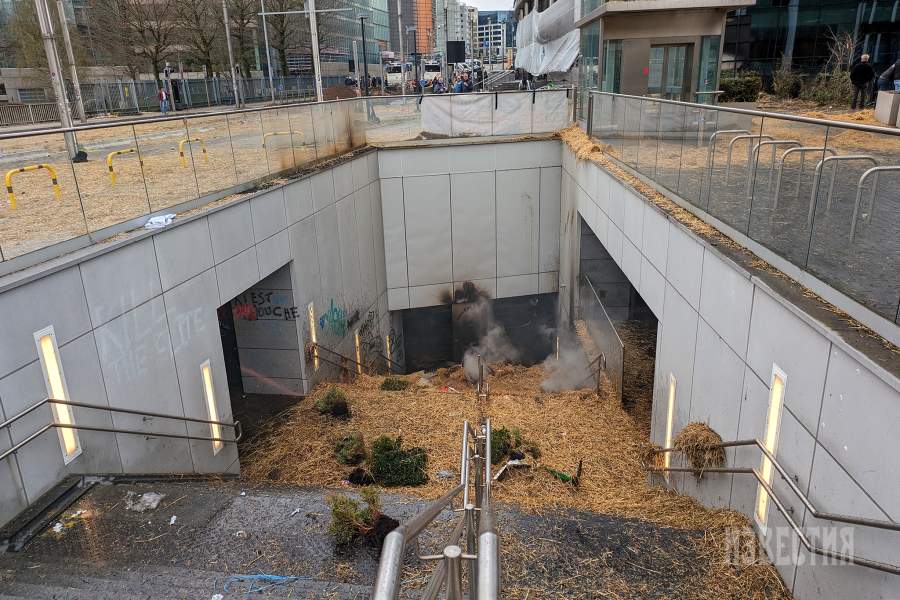 Фермеры протестуют в Брюсселе