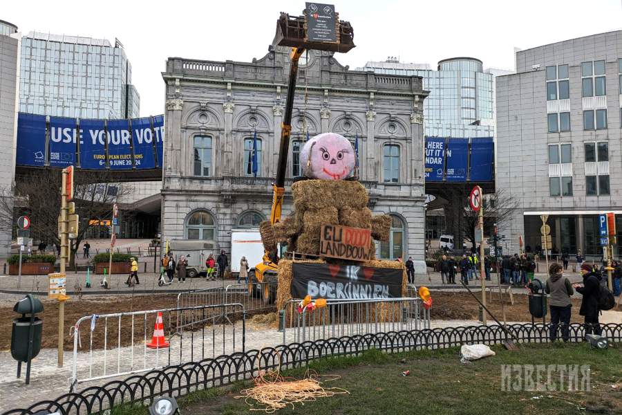 Фермеры протестуют в Брюсселе