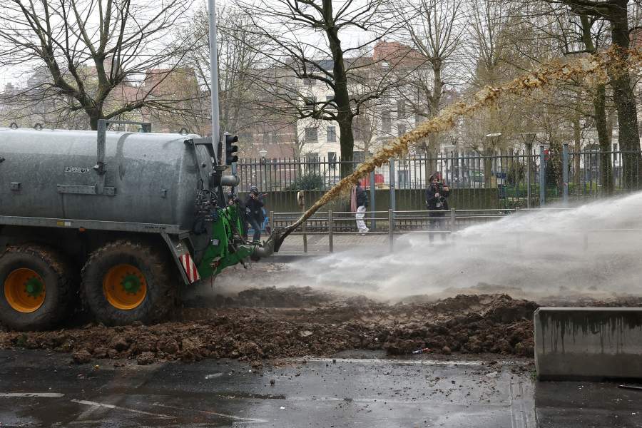 Фермеры протестуют в Брюсселе