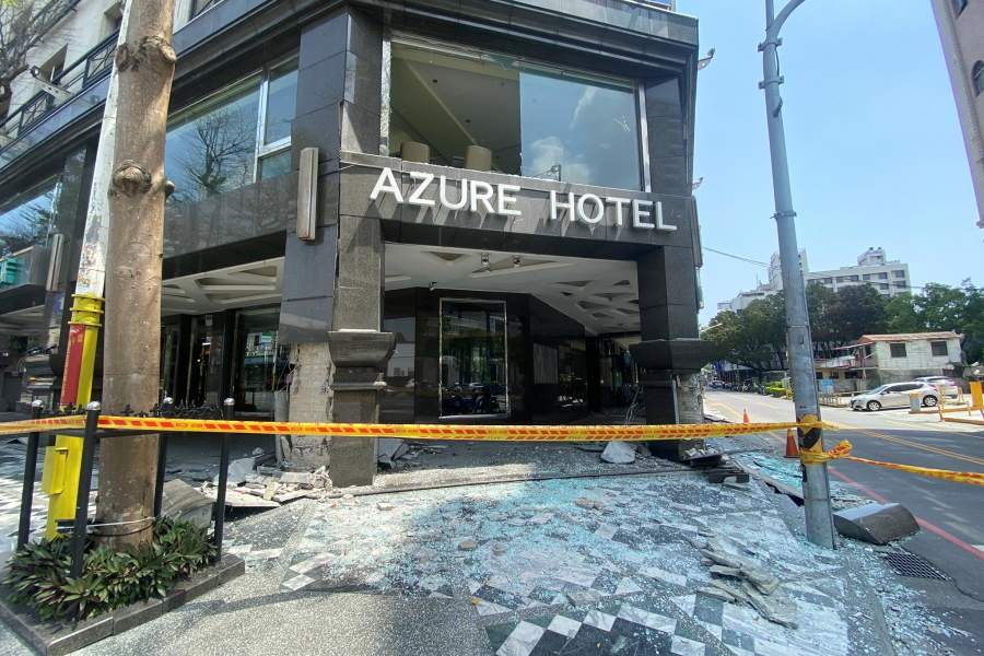 Последствия землетрясения на Тайване