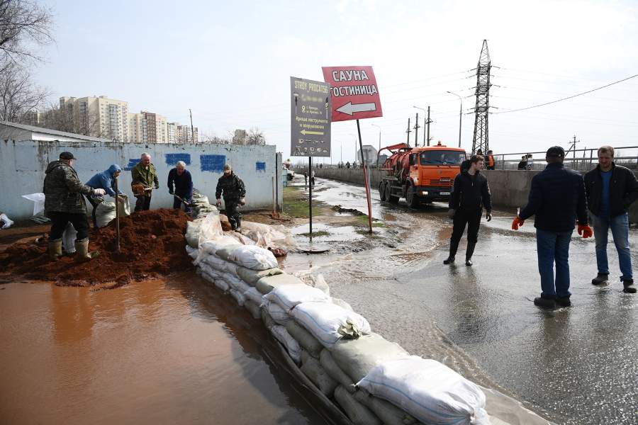 Пик паводка в Оренбурге