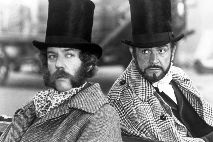 Дональд Сазерленд с Шоном Коннери в фильме «Великое ограбление поезда»