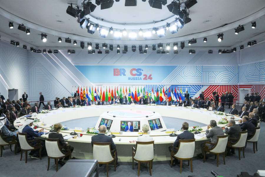 Россия. Казань. Заседание глав делегаций стран БРИКС в расширенном составе в рамках XVI саммита БРИКС 