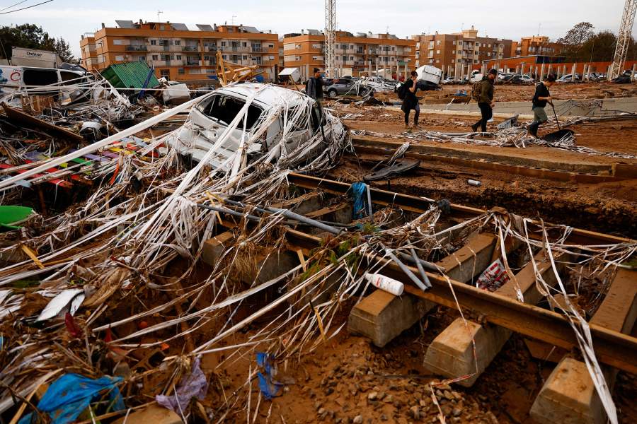 Последствия наводнения в Испании