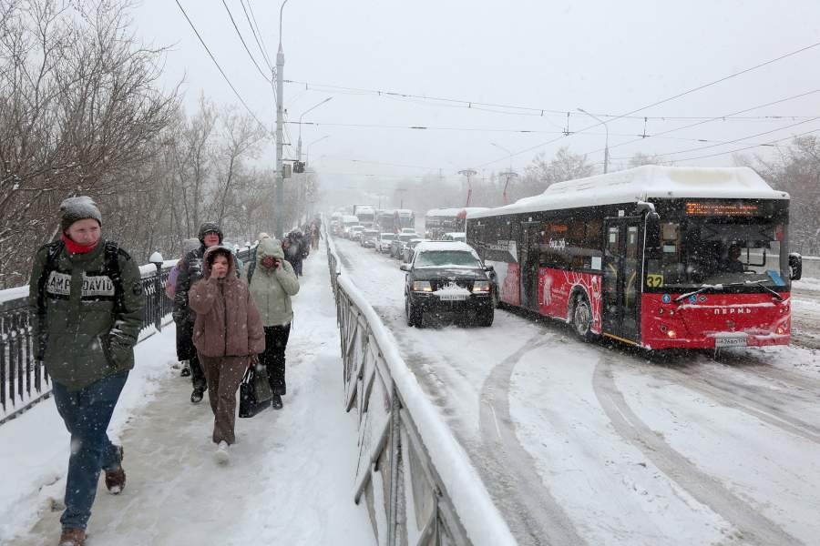 Снегопад в Перми