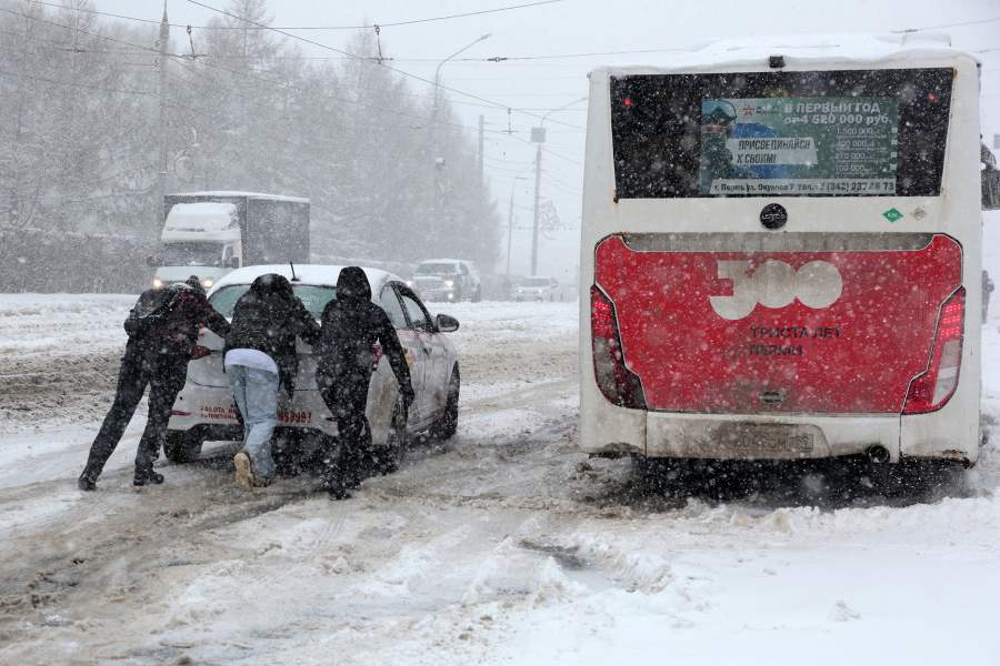 Снегопад в Перми