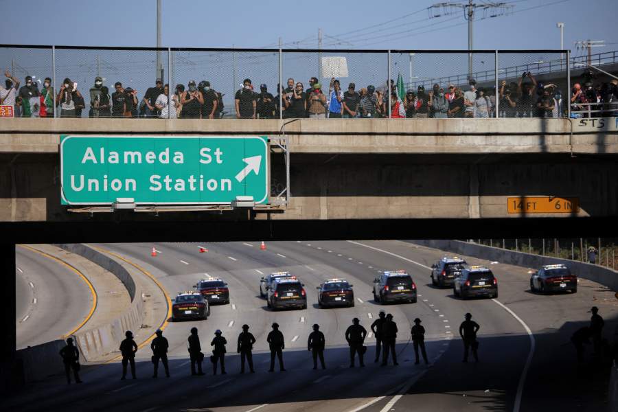 Протесты в Лос-Анджелесе