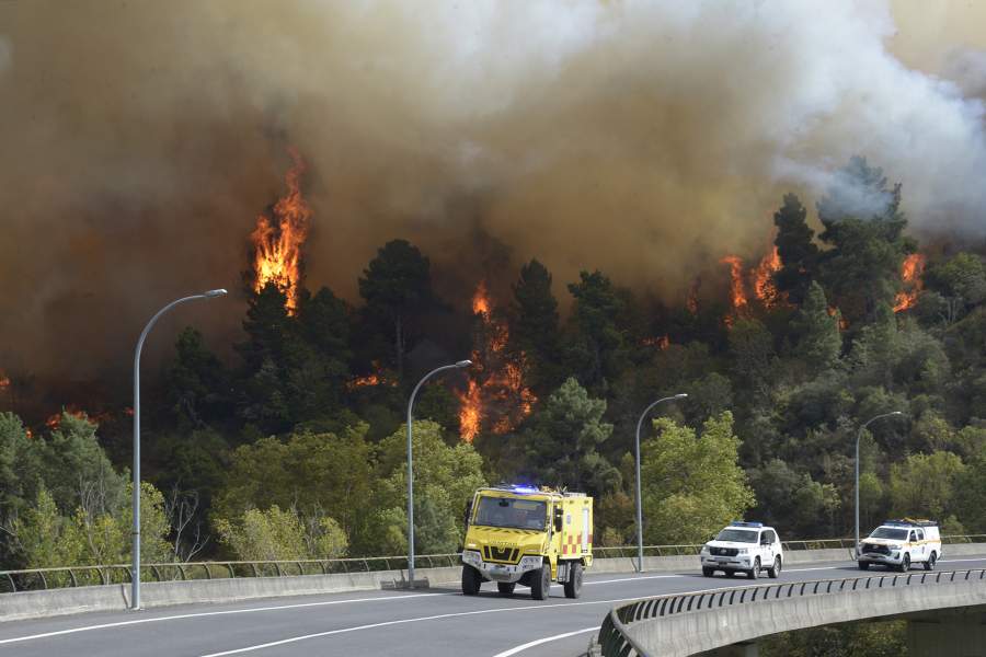 Тушение пожара в районе О-Боло, Оренсе, Галисия (Испания)