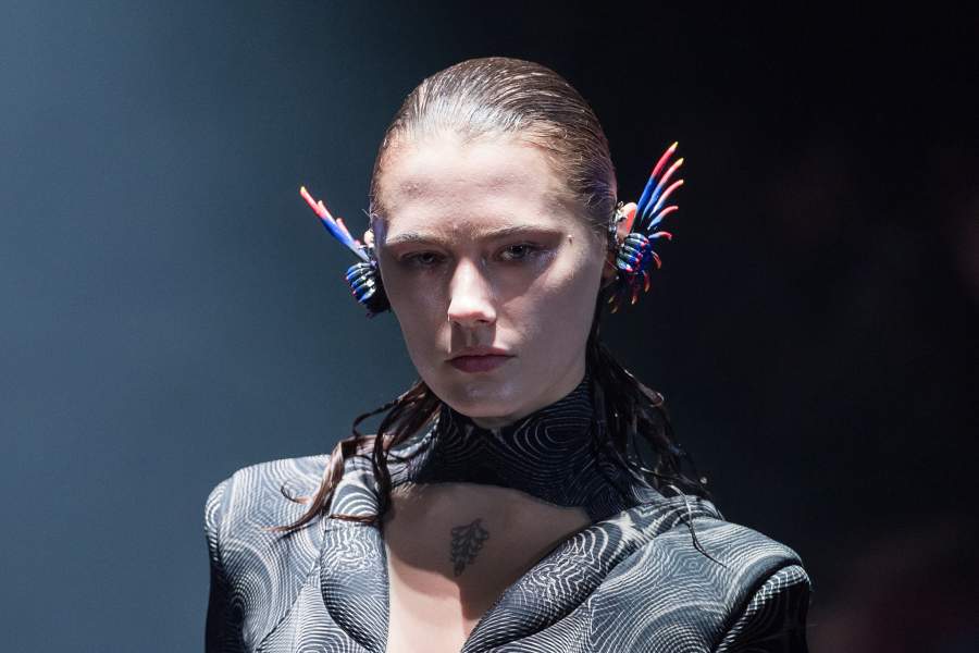 LONDON, UNITED KINGDOM - SEPTEMBER 22: A model walks the runway during Hengdi Wang Spring/ Summer 2026 show at London Fashion Week in London, United Kingdom on September 22, 2025