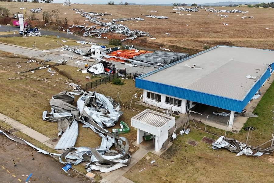 Последствия шторма в Бразилии на заводе автомобилей Toyota 